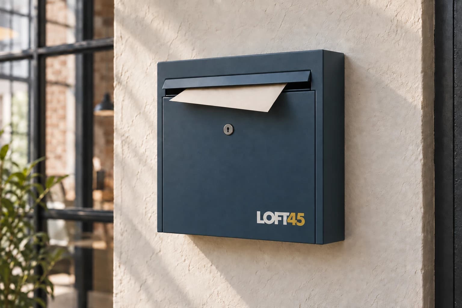 KI-generiertes Symbolbild eines Briefkastens mit LOFT45-Logo